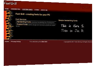 Snapshot of Font Grill site